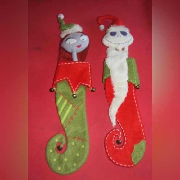 Vintage Disney The Nightmare Before Christmas Jack Skellington & Sally Stockings - Picture 2 of 12
